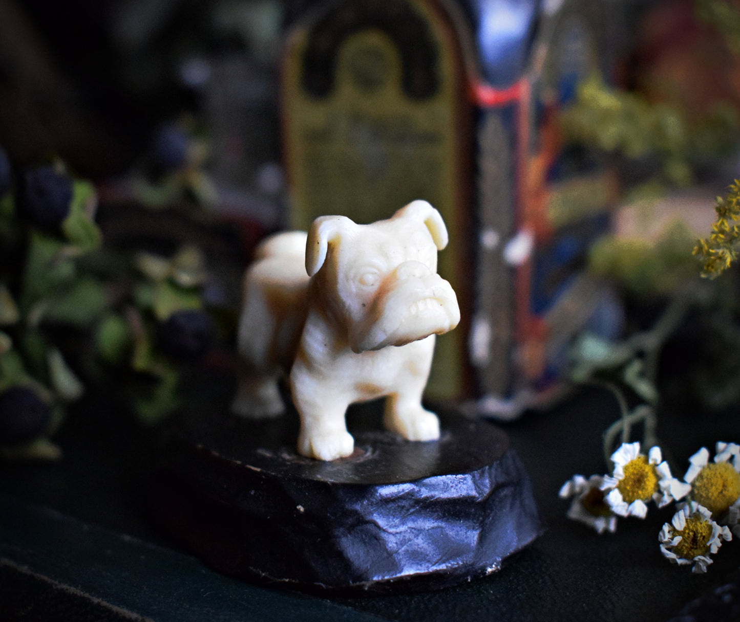 Antique dog figurine