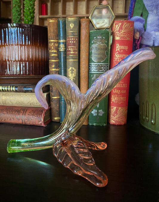 Handblown Glass Lily Vase