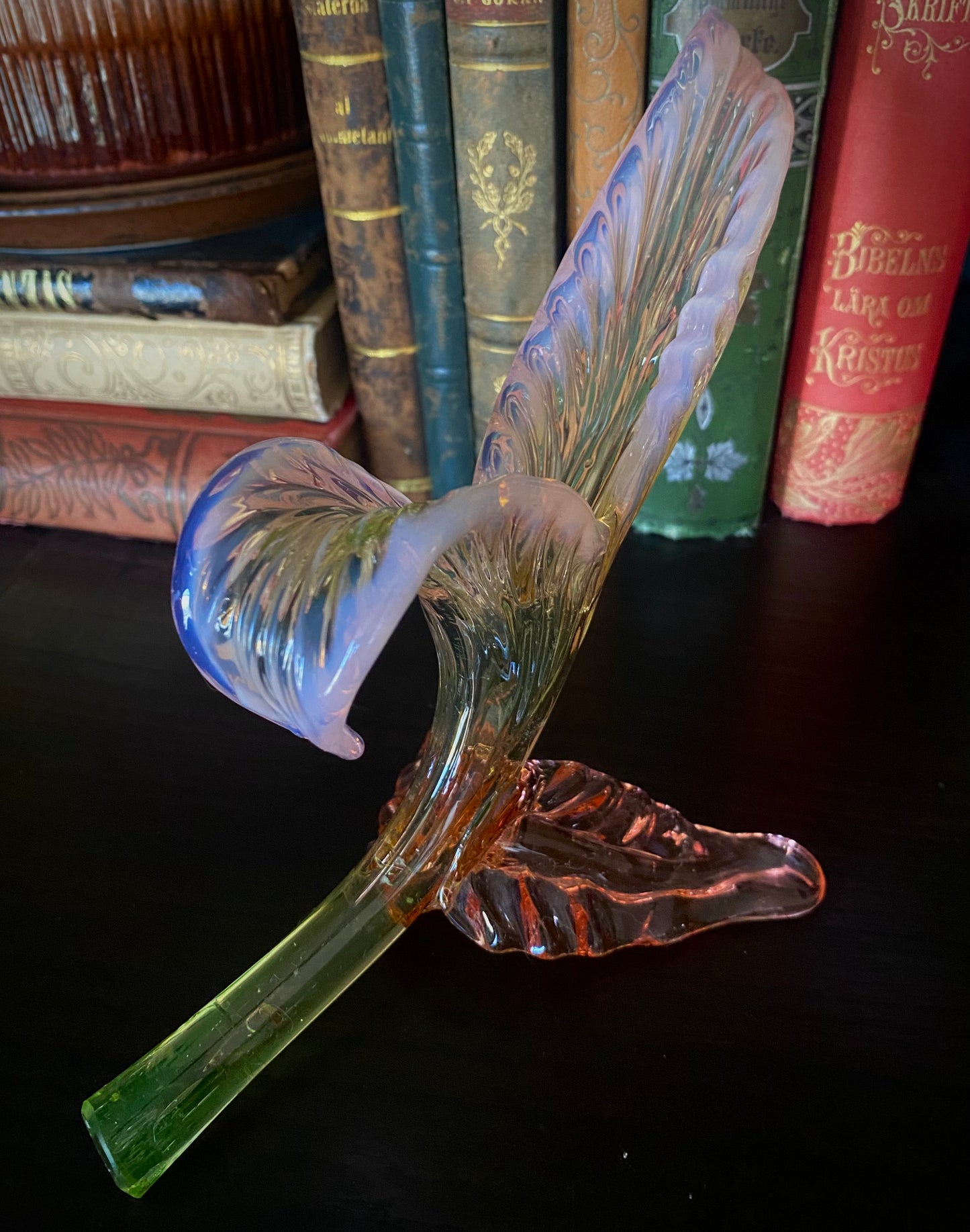 Handblown Glass Lily Vase