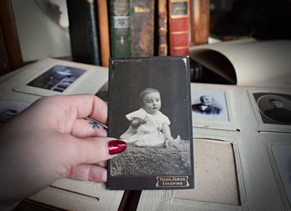 Leather bound antique photo album