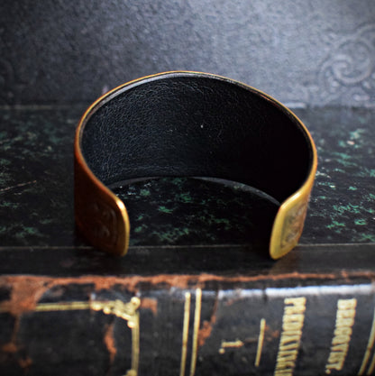 Medieval inspired brass cuff