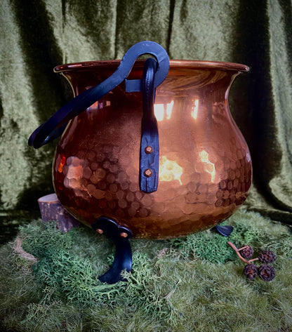 XL Hand Hammered Copper Cauldron