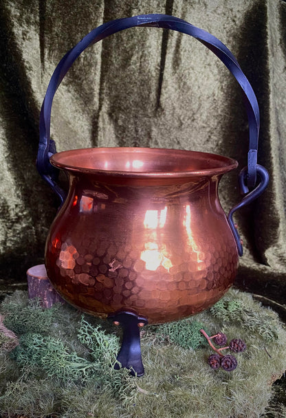 XL Hand Hammered Copper Cauldron