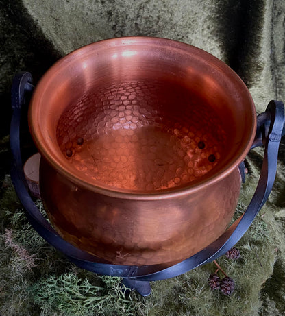 XL Hand Hammered Copper Cauldron