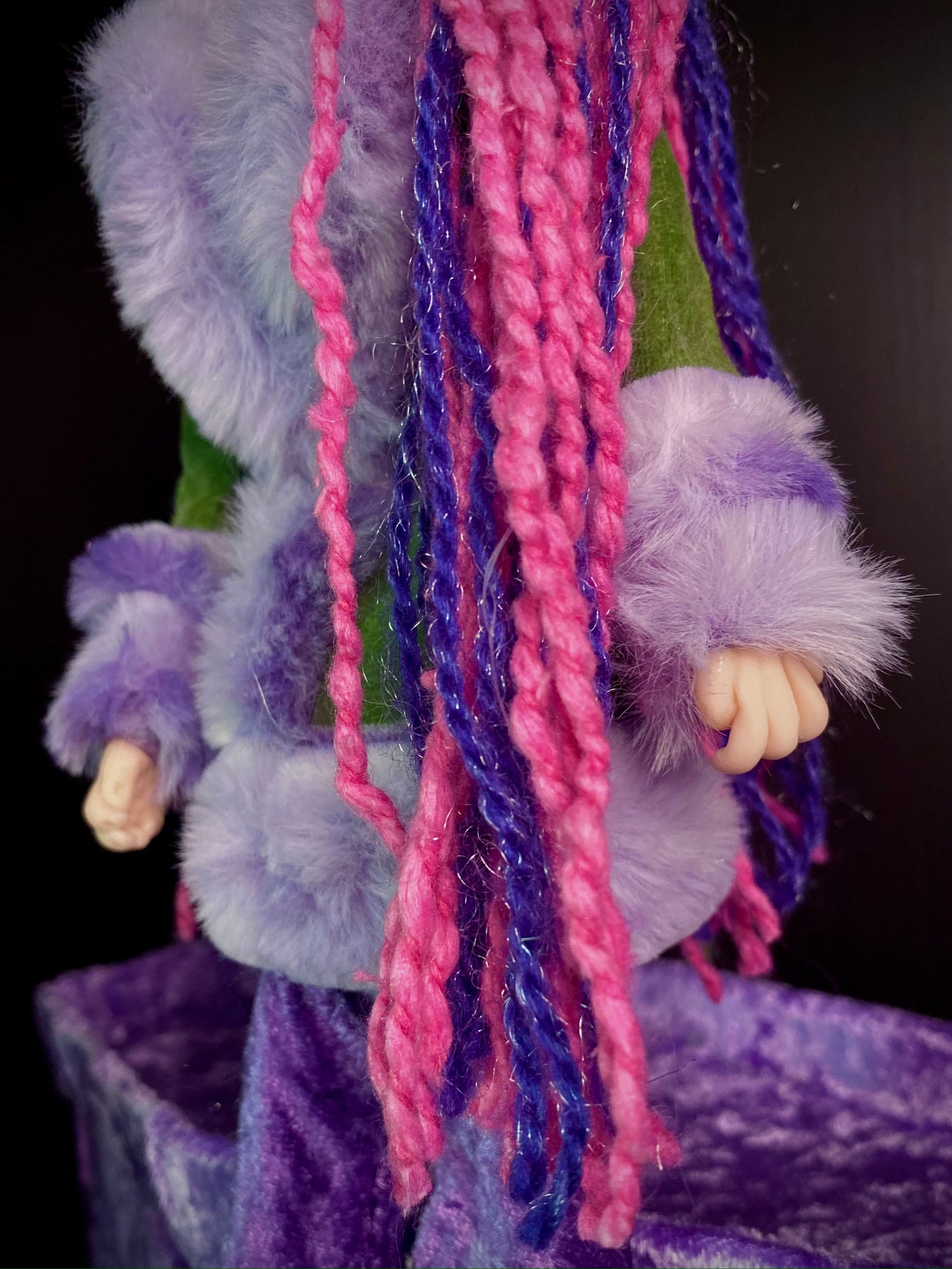 Psychedelic inspired Coraline doll