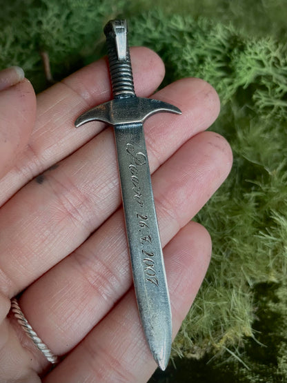 Sterling Silver Norse Sword Pendant